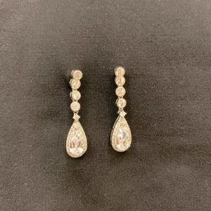 CZ diamond post earrings